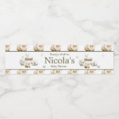 Niedliche Winter Arctic Cow Babydusche Wasserflaschenetikett (Einzelnes Label)