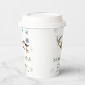 Niedliche Winter Arctic Whale Geburtstagsparty Pappbecher (Links)