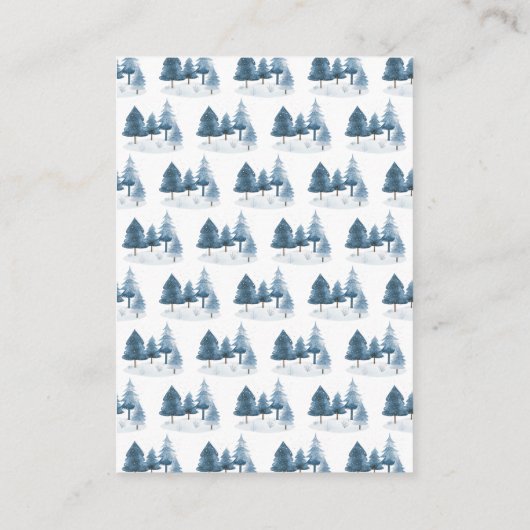 Niedliche Winter Arctic Wolf Babydusche Bücher für Begleitkarte (Rückseite)