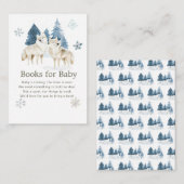 Niedliche Winter Arctic Wolf Babydusche Bücher für Begleitkarte (Vorne/Hinten)