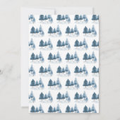 Niedliche Winter Arctic Wolf Babydusche Dankeskarte (Rückseite)