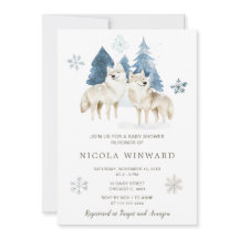 Niedliche Winter Arctic Wolf Babydusche