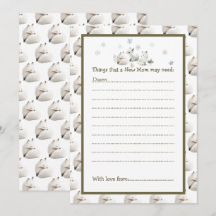 Niedliche Winter Arctic Wolf Babydusche Einladung