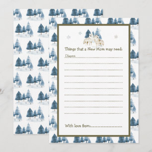 Niedliche Winter Arctic Wolf Babydusche Einladung