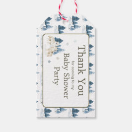 Niedliche Winter Arctic Wolf Babydusche Geschenkanhänger