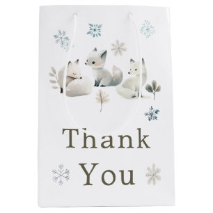 Niedliche Winter Arctic Wolf Babydusche Mittlere Geschenktüte