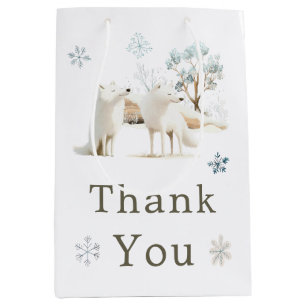 Niedliche Winter Arctic Wolf Babydusche Mittlere Geschenktüte