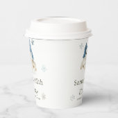 Niedliche Winter Arctic Wolf Geburtstagsparty Pappbecher (Links)