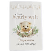 Niedliche Winter Baby-Dusche, die wir frühzeitig a Mittlere Geschenktüte (Vorderseite)