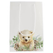 Niedliche Winter Baby-Dusche, die wir frühzeitig a Mittlere Geschenktüte (Rückseite)