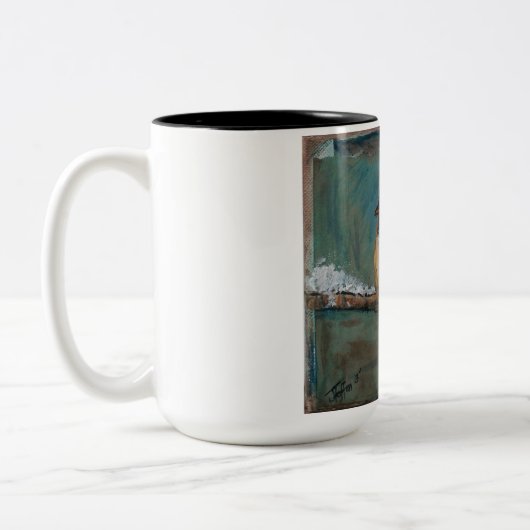 Niedliche Winter Black Capped Chickadee Tasse (Links)