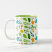 Niedliche Winter-Blätter | Herbst-Planter-Keramik Zweifarbige Tasse (Links)