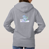 Niedliche Winter-Blues Hoodie (Rückseite)