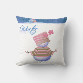 Niedliche Winter-Blues Kissen