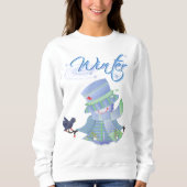 Niedliche Winter-Blues Sweatshirt (Vorderseite)