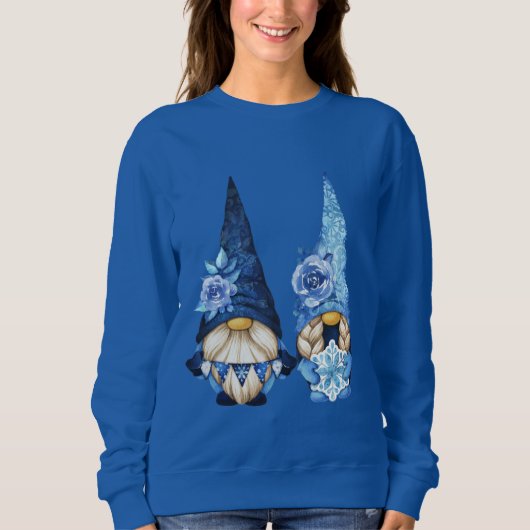 Niedliche Winter-Blumengnomen Sweatshirt (Vorderseite)