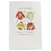 Niedliche Winter Herz Leafy Ugly Sweater Baby Dusc Mittlere Geschenktüte (Vorderseite)