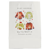 Niedliche Winter Herz Leafy Ugly Sweater Baby Dusc Mittlere Geschenktüte (Rückseite)