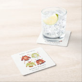 Niedliche Winter Herz Leafy Ugly Sweater Baby Dusc Rechteckiger Pappuntersetzer (Vor Ort)