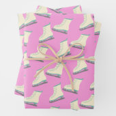 Niedliche Winter Ice Skate Muster in Playful Pink Geschenkpapier Set (Beispiel)