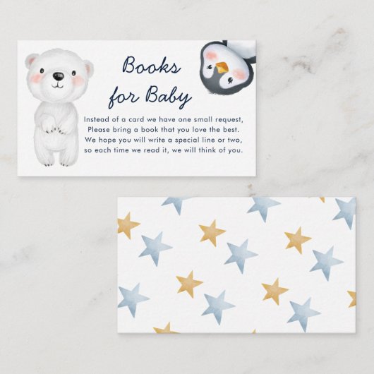 Niedliche Winter Little Arctic Animals Books for B Begleitkarte (Vorne/Hinten)