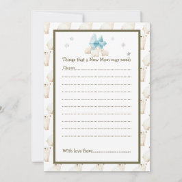 Niedliche Winter Polar Bears Kinderdusche Einladung