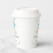 Niedliche Winter Polar Bears Kinderdusche Pappbecher (Links)