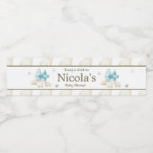 Niedliche Winter Polar Bears Kinderdusche Wasserflaschenetikett (Einzelnes Label)