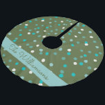 Niedliche Winter Polka Dots Grün Personalisiert Polyester Weihnachtsbaumdecke<br><div class="desc">Personalisierte Niedliche Winter Polka Dots Spots im grünen und Aquamarinen Weihnachtsbaumrock</div>