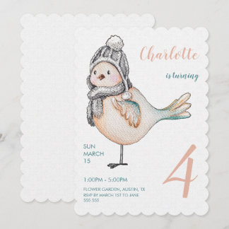Niedliche Winter Sparrow-Aquarellbilder Feiertagskarte