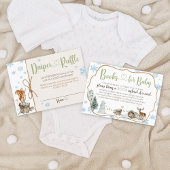 Niedliche Winter Woodland Tiere Snowflake Babydusc Begleitkarte