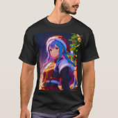 Niedliche Winteranime-Girl T-Shirt (Vorderseite)