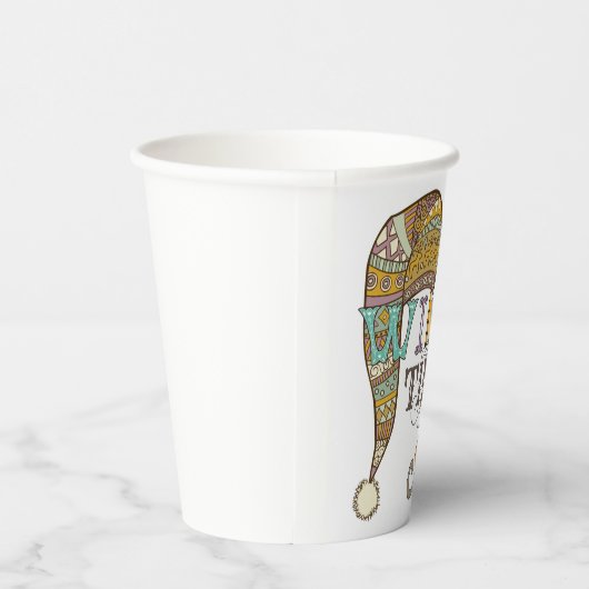 Niedliche Wintereis Skate Strick Strumpf Pappbecher (Rechts)