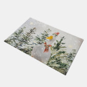 Niedliche Winterente Fußmatte (Schrägansicht)