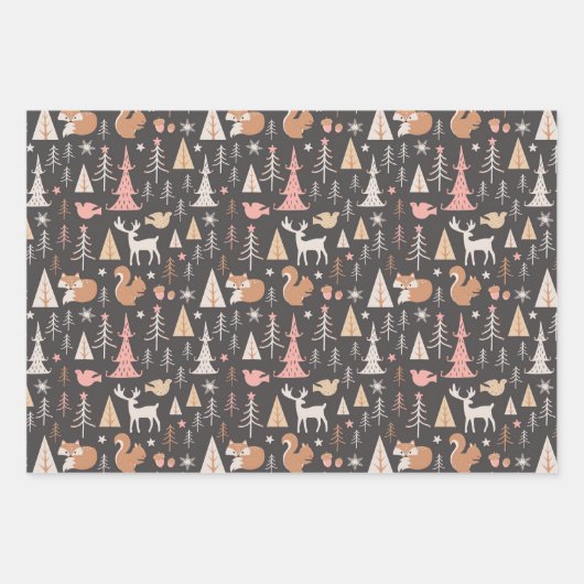 Niedliche Winterferien Geschenkpapier Set (Vorderseite 2)