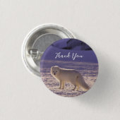 Niedliche Winterfotografie des Schneefräses Button (Vorne & Hinten)