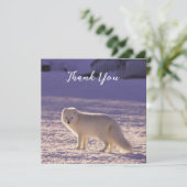 Niedliche Winterfotografie des Schneefräses Dankeskarte (Stehend Vorderseite)