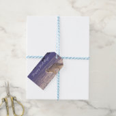 Niedliche Winterfotografie des Schneefräses Geschenkanhänger (Mit Garn)