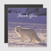 Niedliche Winterfotografie des Schneefräses Magnetkarte (Vorne/Hinten)