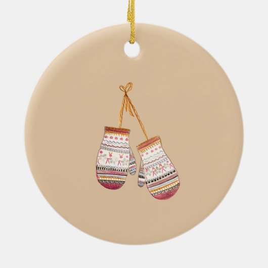 Niedliche Wintergläser Wasserfarbe Schneemannkocht Keramik Ornament (Hinten)