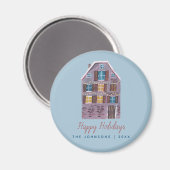 Niedliche Winterhausdörflichkeiten Weihnachten Magnet (Vorderseite/Rückseite)