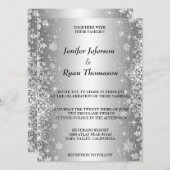 Niedliche Winterhochzeit Einladung (Vorne/Hinten)