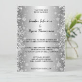 Niedliche Winterhochzeit Einladung (Stehend Vorderseite)