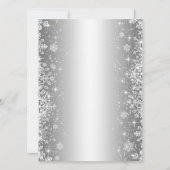 Niedliche Winterhochzeit Einladung (Rückseite)