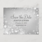 Niedliche Winterhochzeit Save the Date Postkarte (Vorderseite)