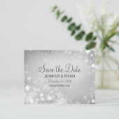 Niedliche Winterhochzeit Save the Date Postkarte (Stehend Vorderseite)