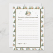 Niedliche Winterkaninchen Kinderdusche Einladung (Vorderseite)