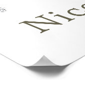 Niedliche Winterkaninchen Kinderdusche Poster (Ecke)