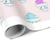 Niedliche Winterkätzchen Geschenkpapier (Rolleneckpunkt)