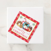 Niedliche Winterkekse und Kakao-Weihnachten Geschenkanhänger (Beispiel)